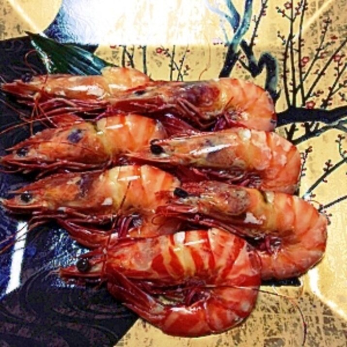 おせちに有頭海老の甘煮(生塩糀入り)